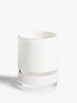 John Lewis Block Stripe Bathroom Tumbler, White