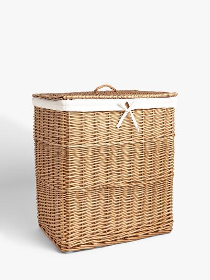 John Lewis Willow Laundry Basket, Natural, Natural
