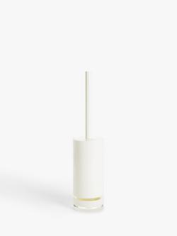 John Lewis Block Stripe Slimline Toilet Brush, White