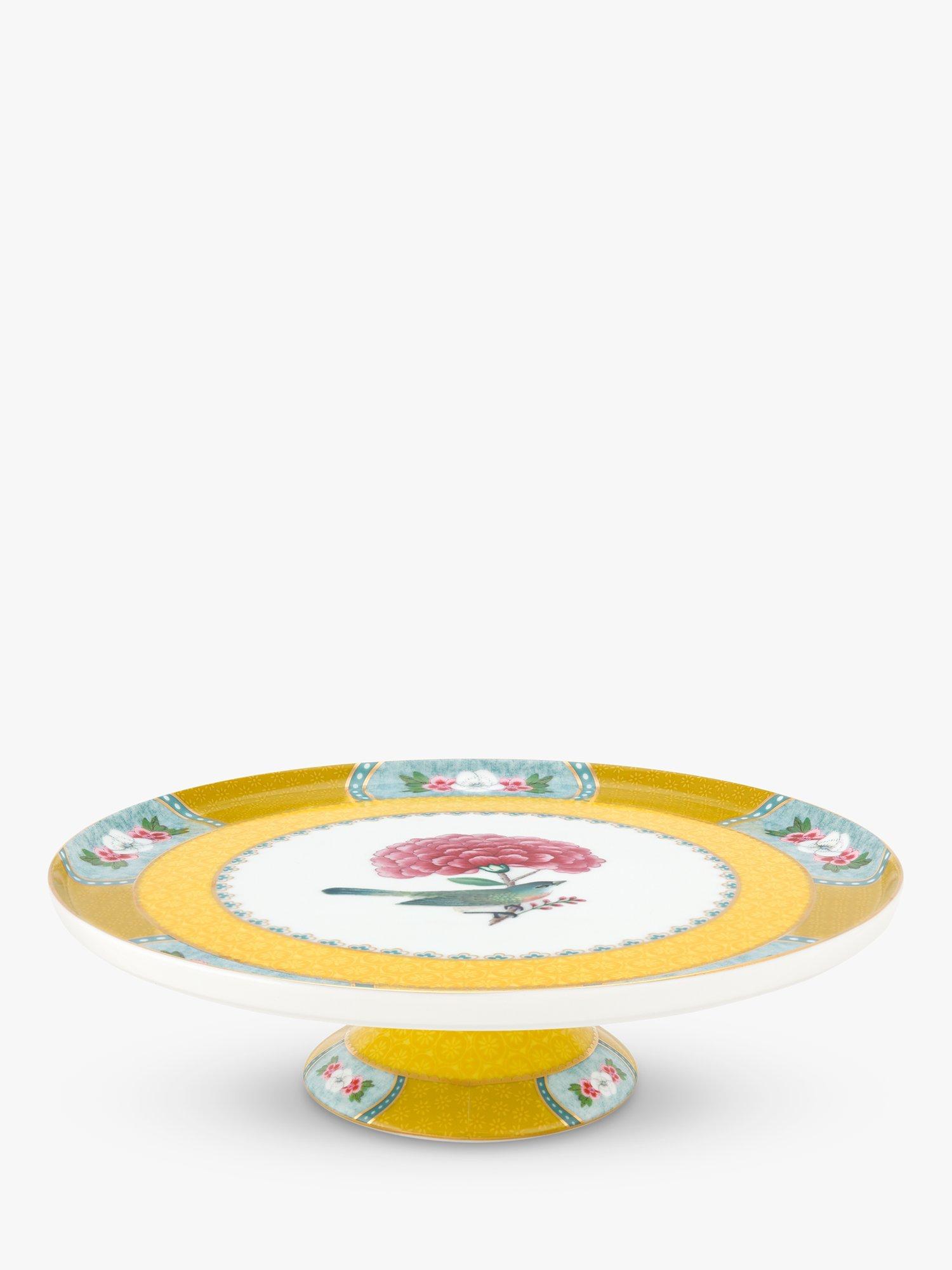PiP Studio Blushing Birds Mini Cake Stand, 21cm, Yellow/Multi