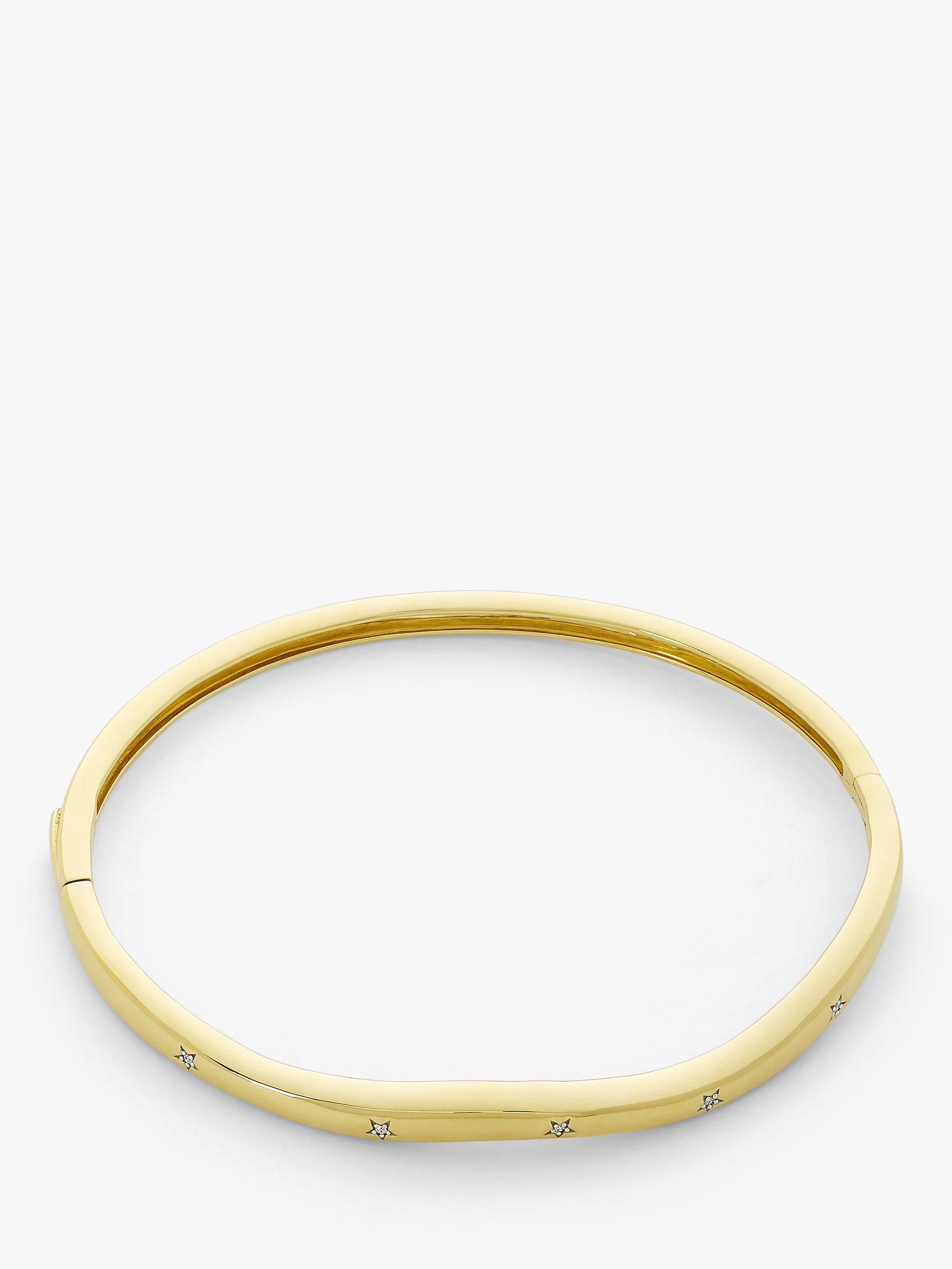 John Lewis Waves Diamond Star Bangle, Gold