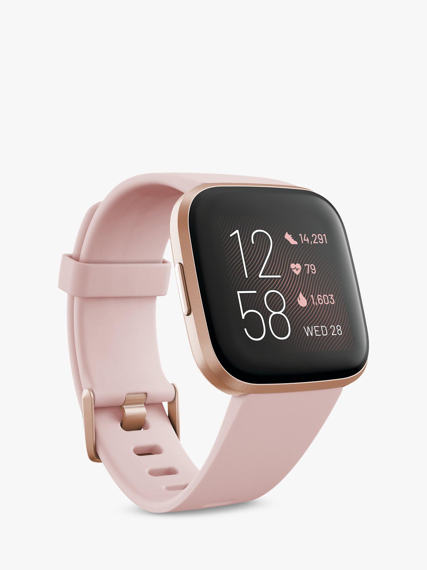 Fitbit Versa 2 Health & Fitness Smartwatch with Heart Rate Monitor, Petal/Copper Rose