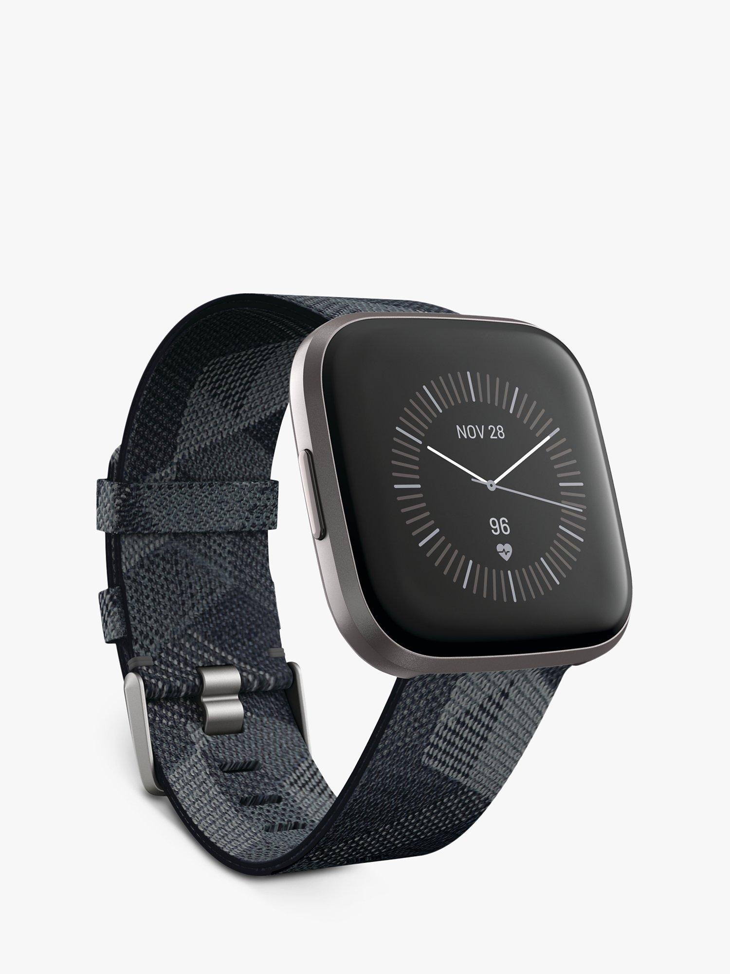 Fitbit Versa 2 Smart Fitness Watch Woven Smoke