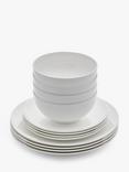 Royal Worcester Serendipity Bone China Dinnerware Set, 12 Piece, White