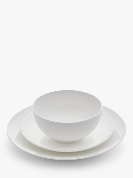 Royal Worcester Serendipity Bone China Dinnerware Set, 12 Piece, White - view 2, White