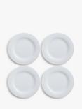 John Lewis Dine Rim Dinner Plate, Set of 4, 28cm, White