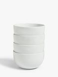 John Lewis Dine Tall Cereal/Soup Bowls, Set of 4, 14.5cm, White