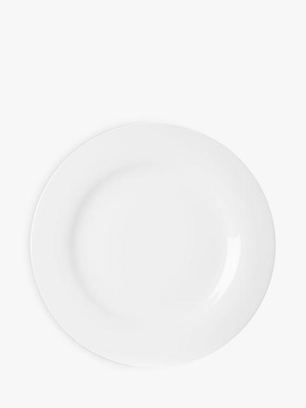 John Lewis Dine Porcelain Rim Side Plates, Set of 4, 22cm, White - view 2, White