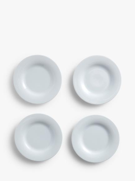 John Lewis Dine Porcelain Rim Side Plates, Set of 4, 18cm, White, White