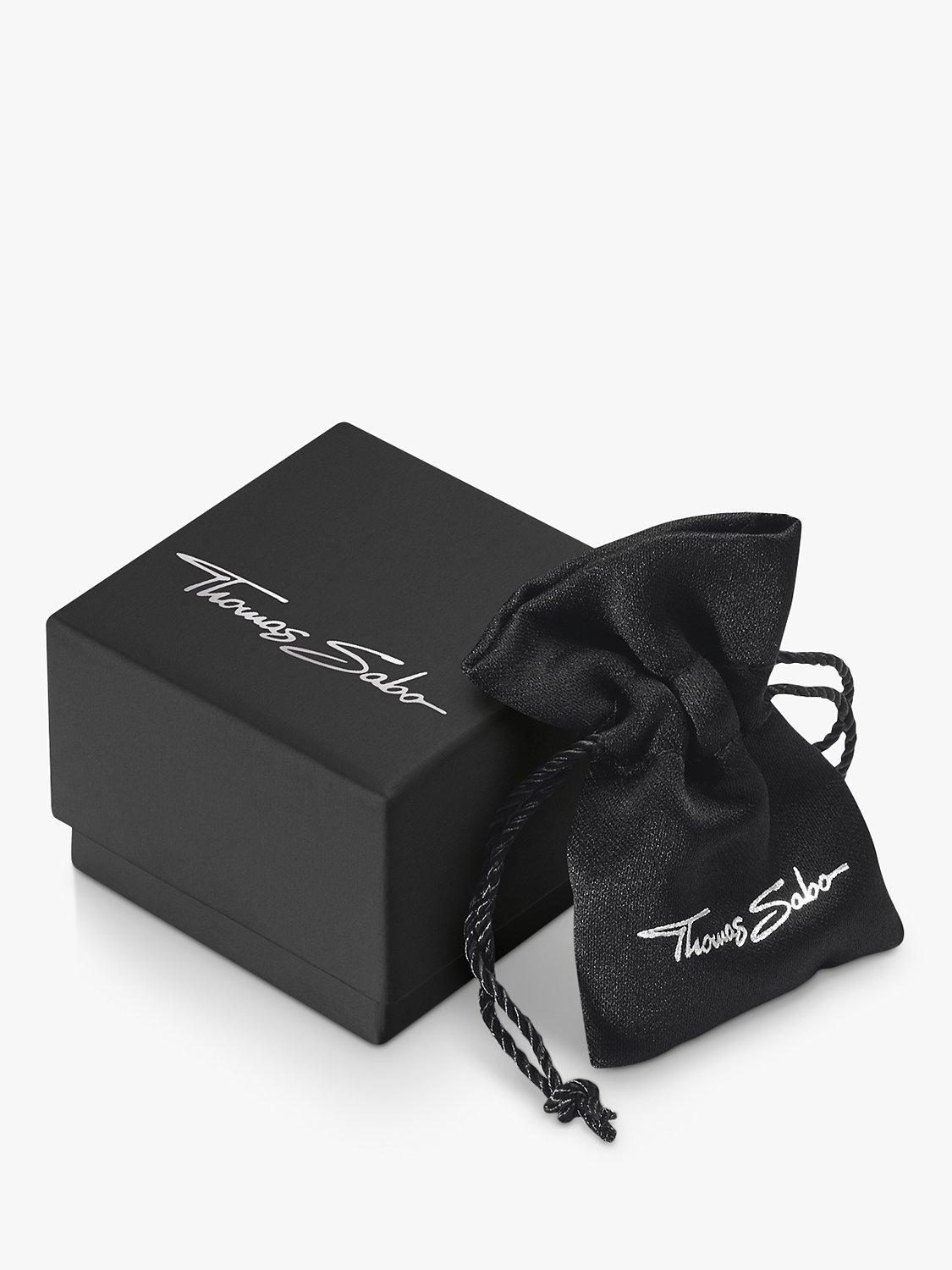 Product image 3 of 3, which shows THOMAS SABO Men's Rebel Woven Leather Bracelet, Black/Silver