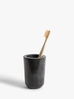 John Lewis Black Marble Bathroom Tumbler - view 2, 