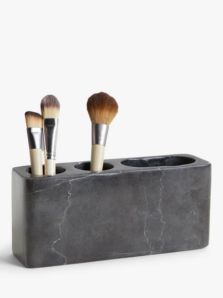 John Lewis Black Marble Toothbrush Holder - view 2, Black
