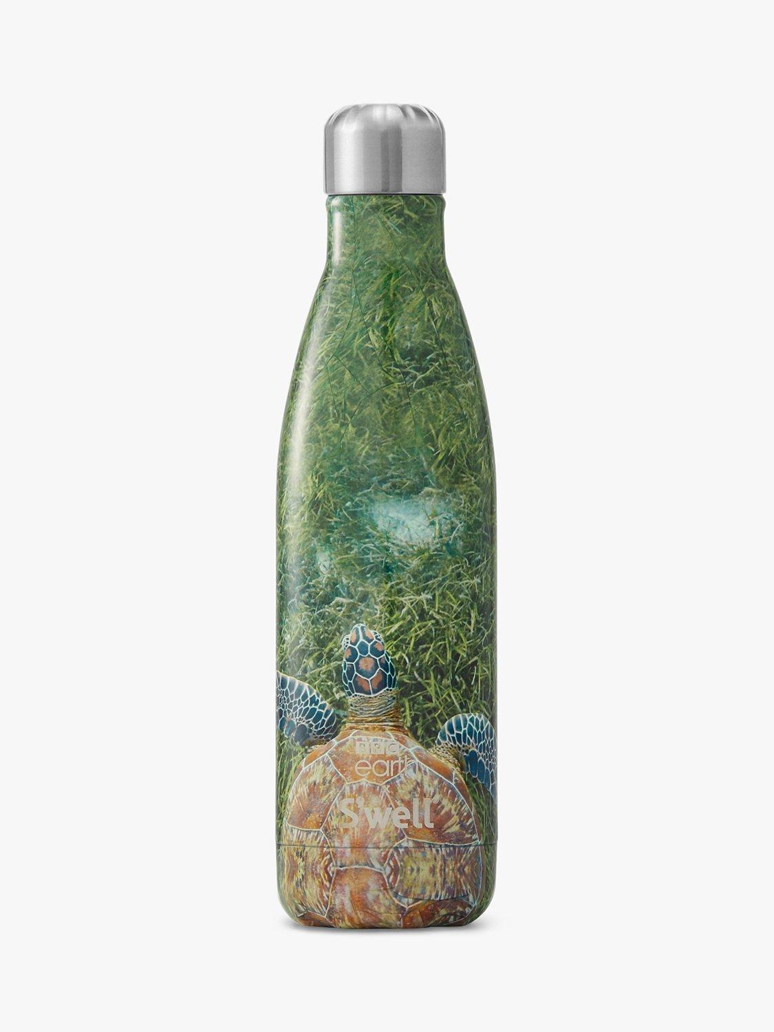BBC Earth Green Turtle S'well Vacuum Insulated Drinks Bottle, 500ml