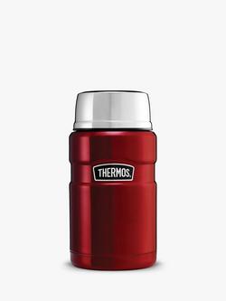 Thermos King Stainless Steel Food Flask, 710ml, Red, Red