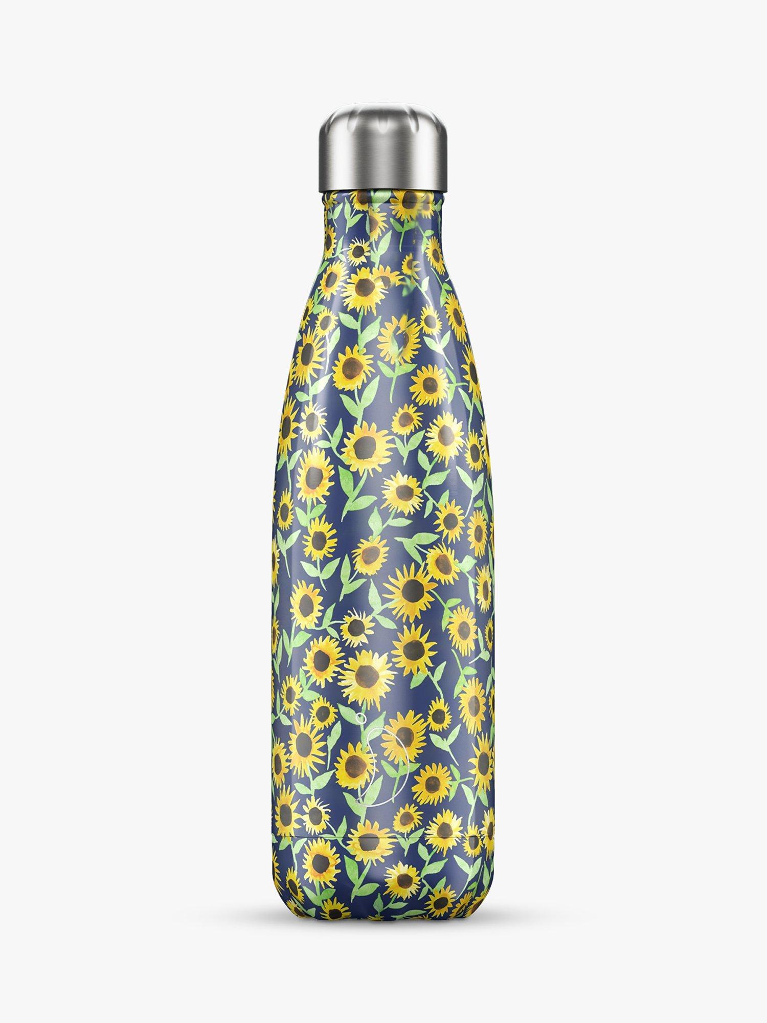 Chilly's Sunflower Vacuum Insulated Leak-Proof Bottle, 500ml, Yellow/Blue