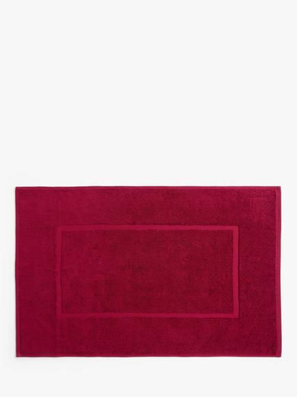John Lewis Egyptian Cotton Bath Mat, Claret Red