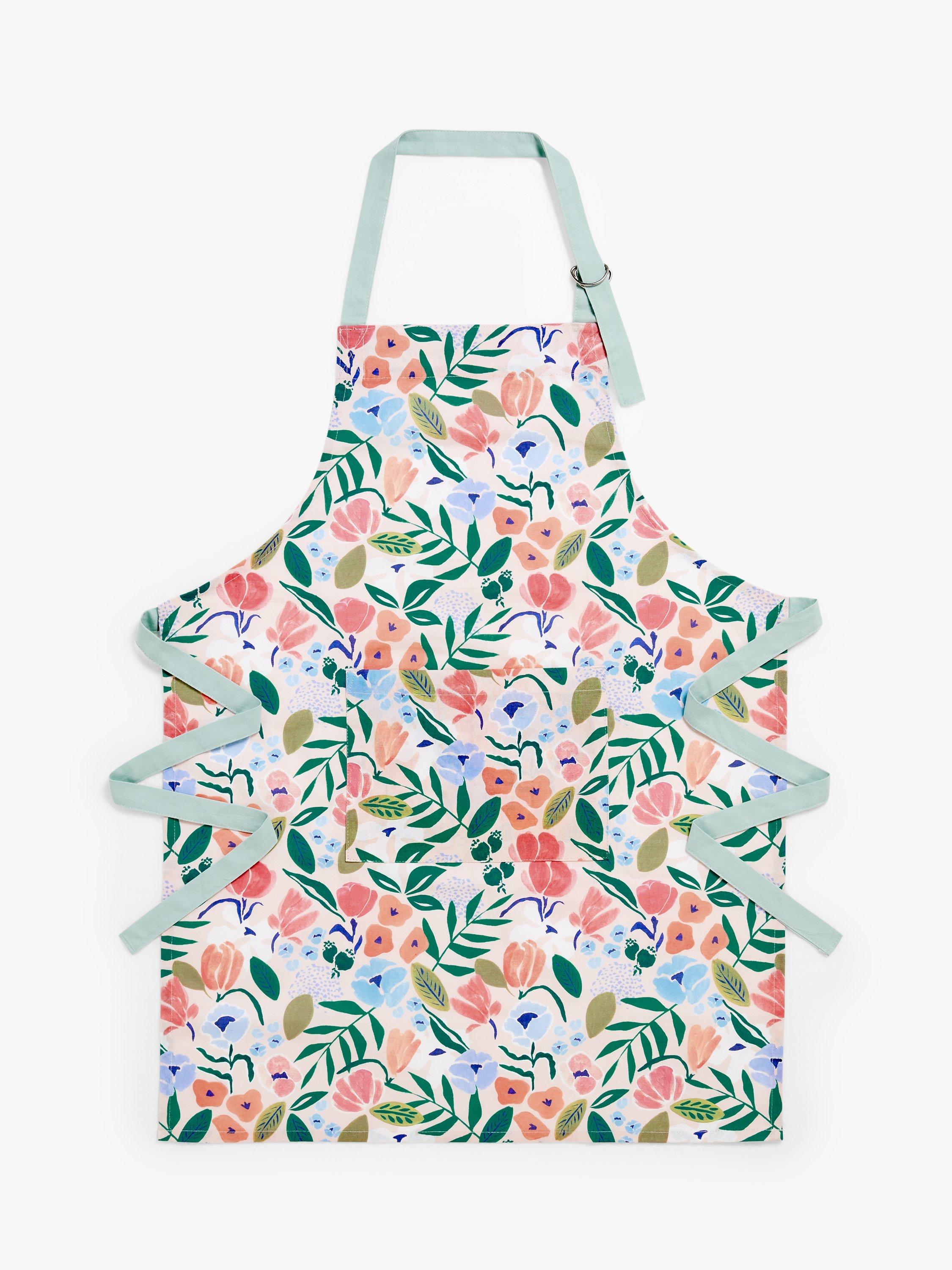 John Lewis & Partners Spring Floral Cotton Apron, Multi