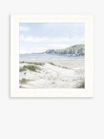 John Lewis Richard Macneil 'Across The Bay' Framed Print, 37 x 37cm, Blue/Multi, 