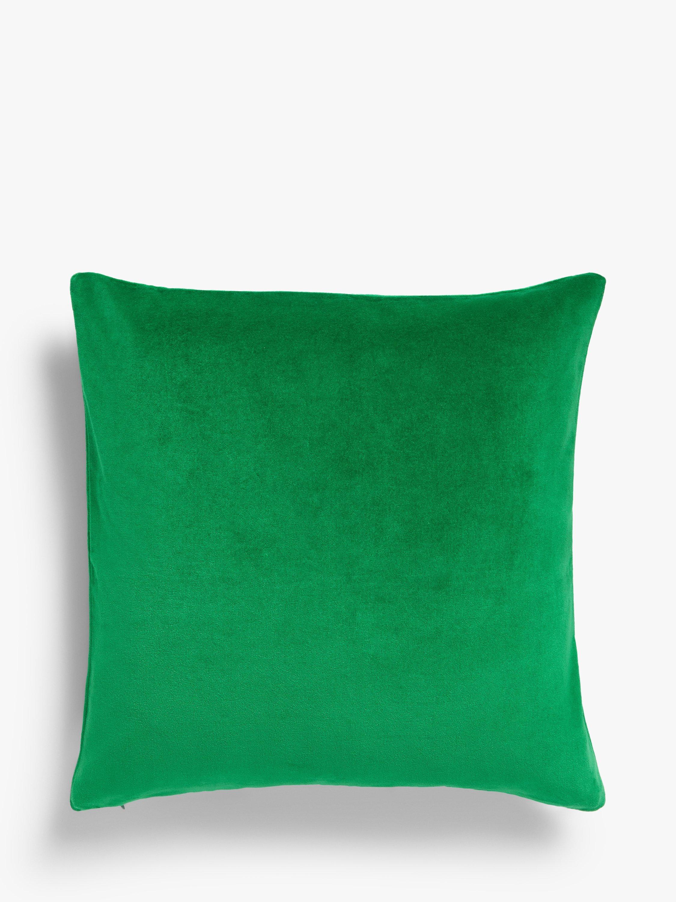 John Lewis Cotton Velvet Cushion Jadeite