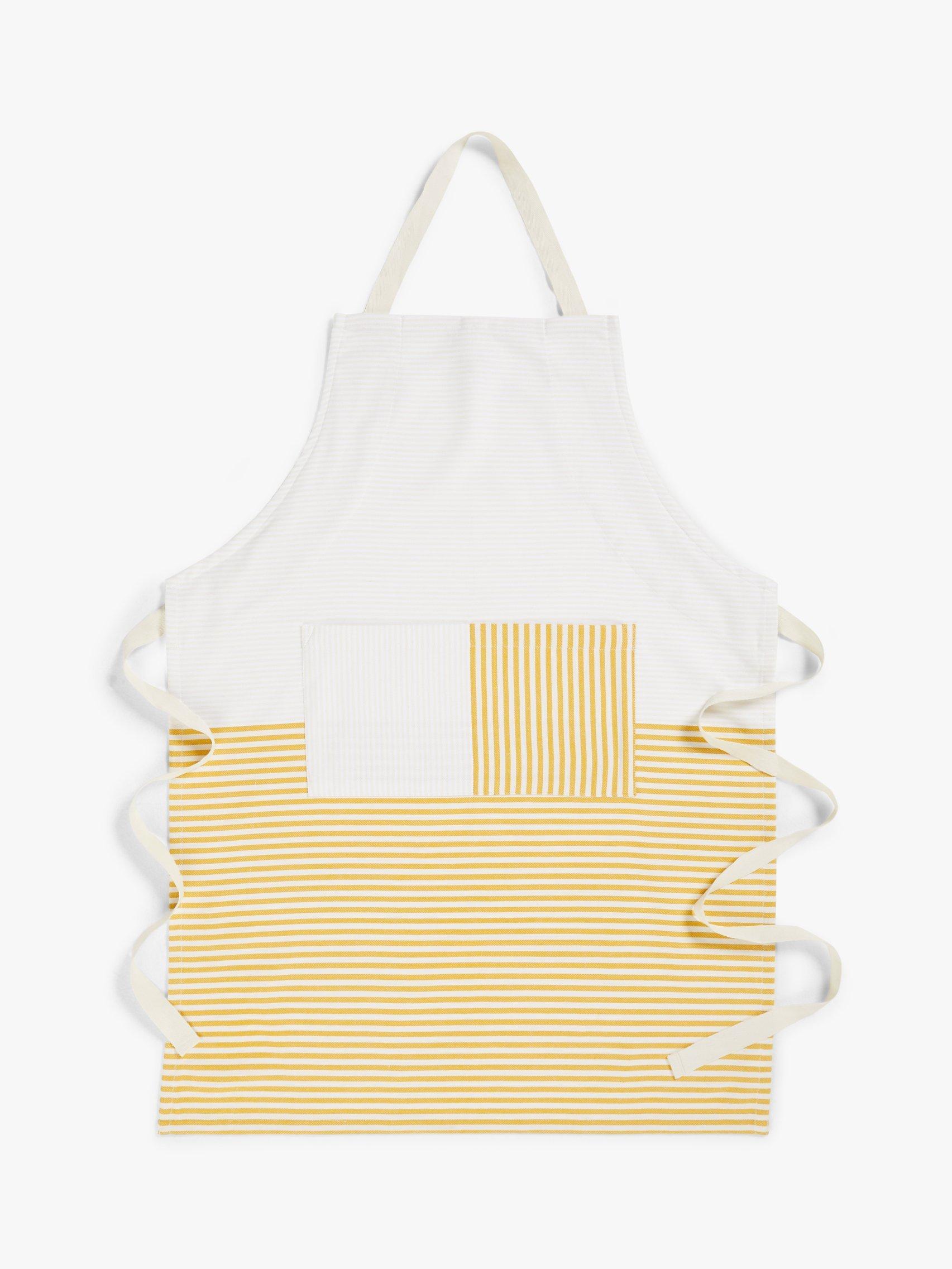 John Lewis & Partners Striped Apron, Ochre