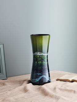 Poole Pottery Maya Hourglass Vase, H34cm, Green - view 2, Green