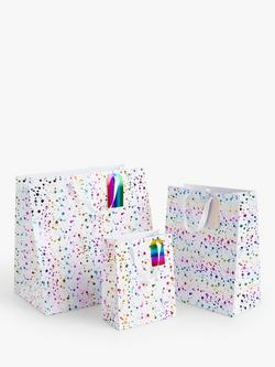 John Lewis Rainbow Splatter Gift Bag, Medium