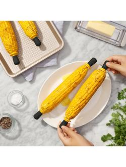 OXO Corn Cob Holders, Set of 8, Yellow/Black - view 2, Yellow/Black