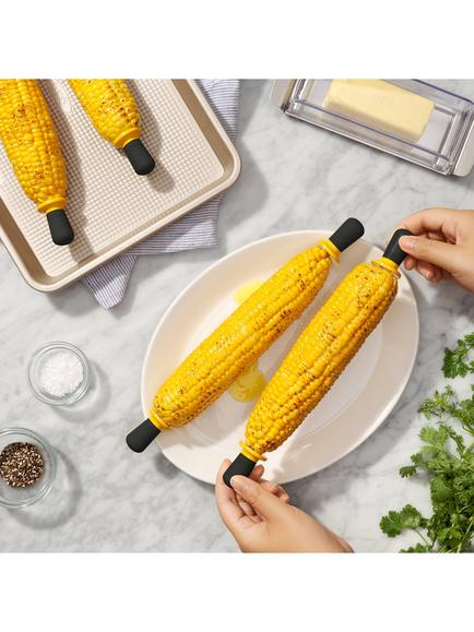 OXO Corn Cob Holders, Set of 8, Yellow/Black - view 2, Yellow/Black