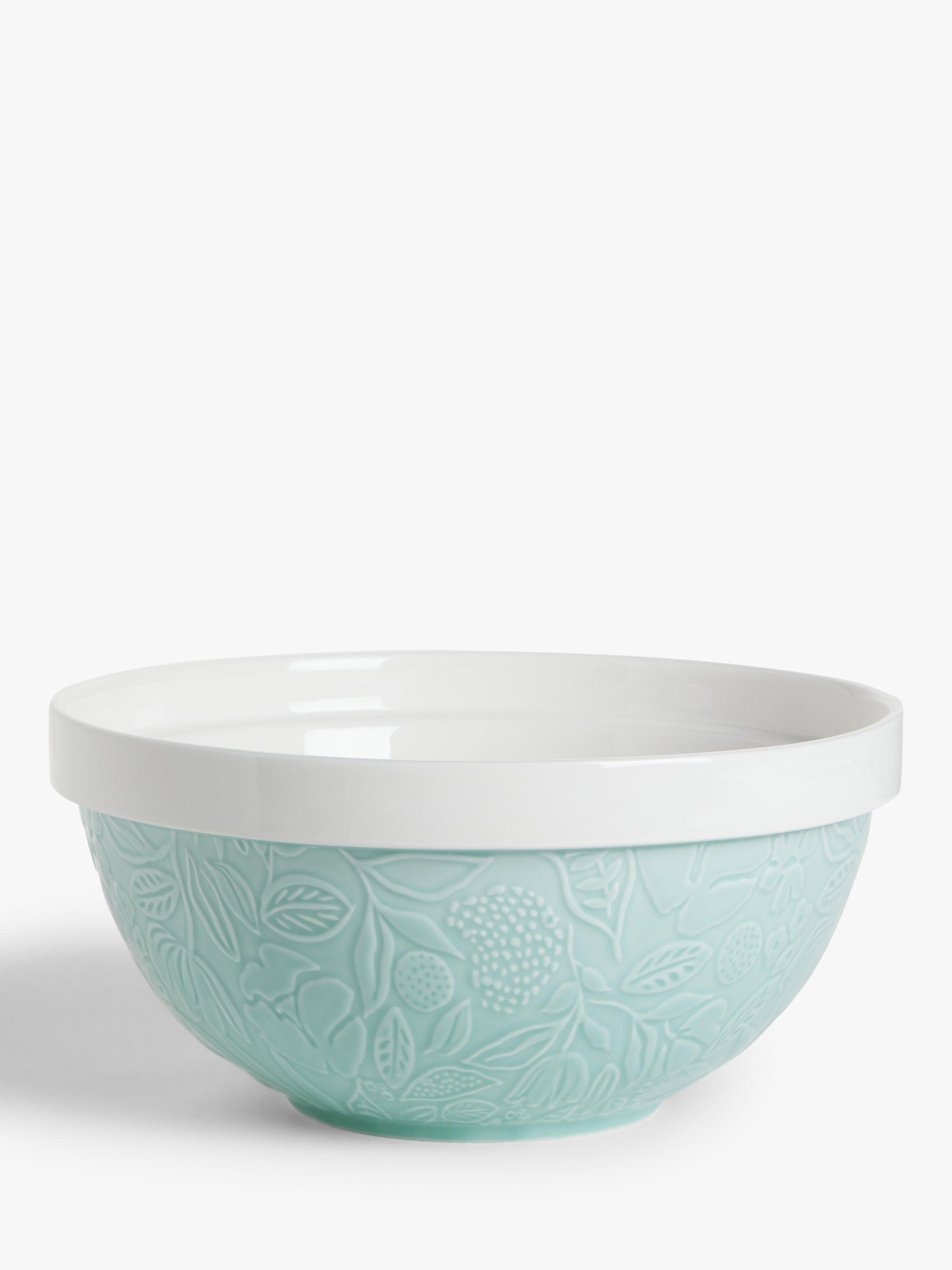 John Lewis & Partners Embossed Mixing Bowl, Blue/White