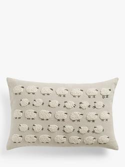 John Lewis Sheep Cushion, Natural, Natural