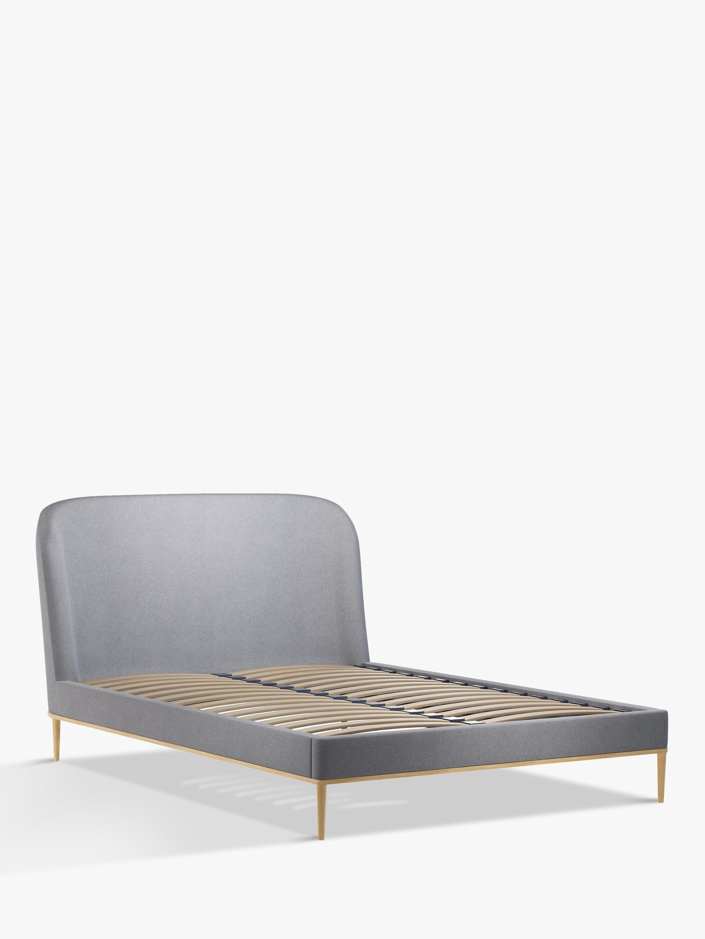 John Lewis Show-Wood Upholstered Bed Frame, Super King Size, Brushed Tweed Grey