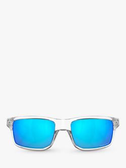 Oakley OO9449 Men's Prizm Rectangular Sunglasses - view 2, Clear/Mirror Blue