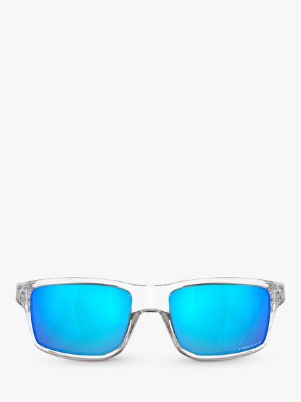 Oakley OO9449 Men's Prizm Rectangular Sunglasses - view 2, Clear/Mirror Blue