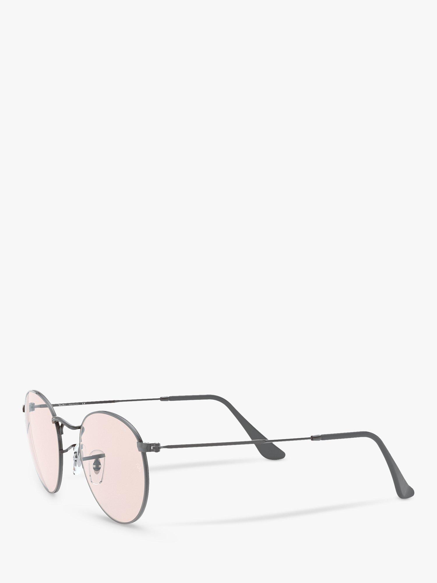 Product image 2 of 11, which shows Ray-Ban RB3447 Men's Round Metal Sunglasses, Grey/Pink