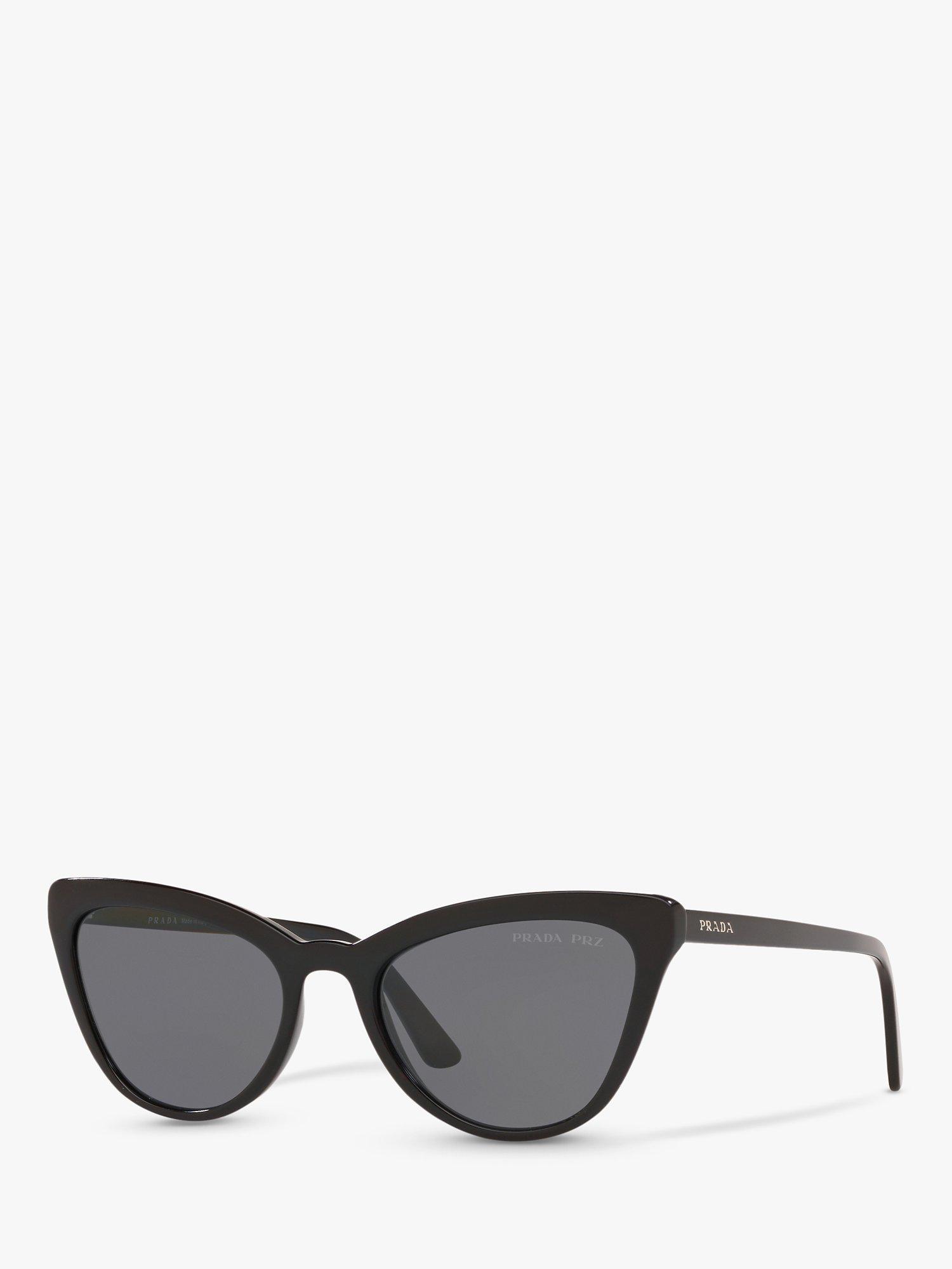 Prada PR 01VS Women s Polarised Cat s Eye Sunglasses Black Grey