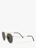 Ray-Ban RB8147 Unisex Round Double Bridge Sunglasses, Metallics