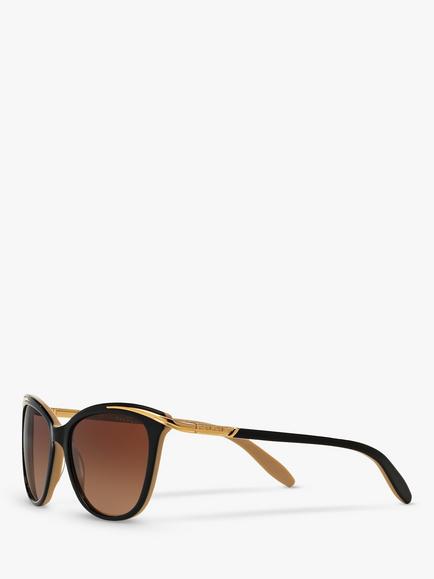 Ralph 0RA5203 Cat's Eye Polarised Sunglasses, Black - view 2, Black