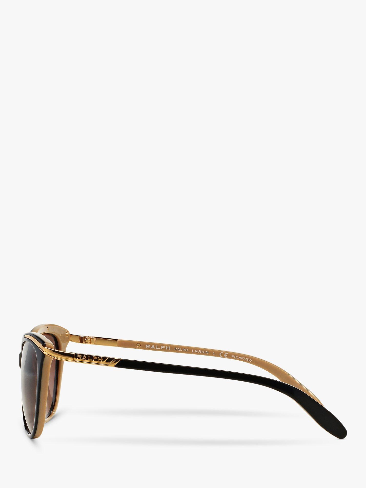 Product image 4 of 11, which shows Ralph 0RA5203 Cat's Eye Polarised Sunglasses, Black