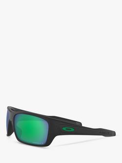 Oakley OO9263 Men's Turbine Prizm Polarised Sunglasses - view 2, Matte Black/Green