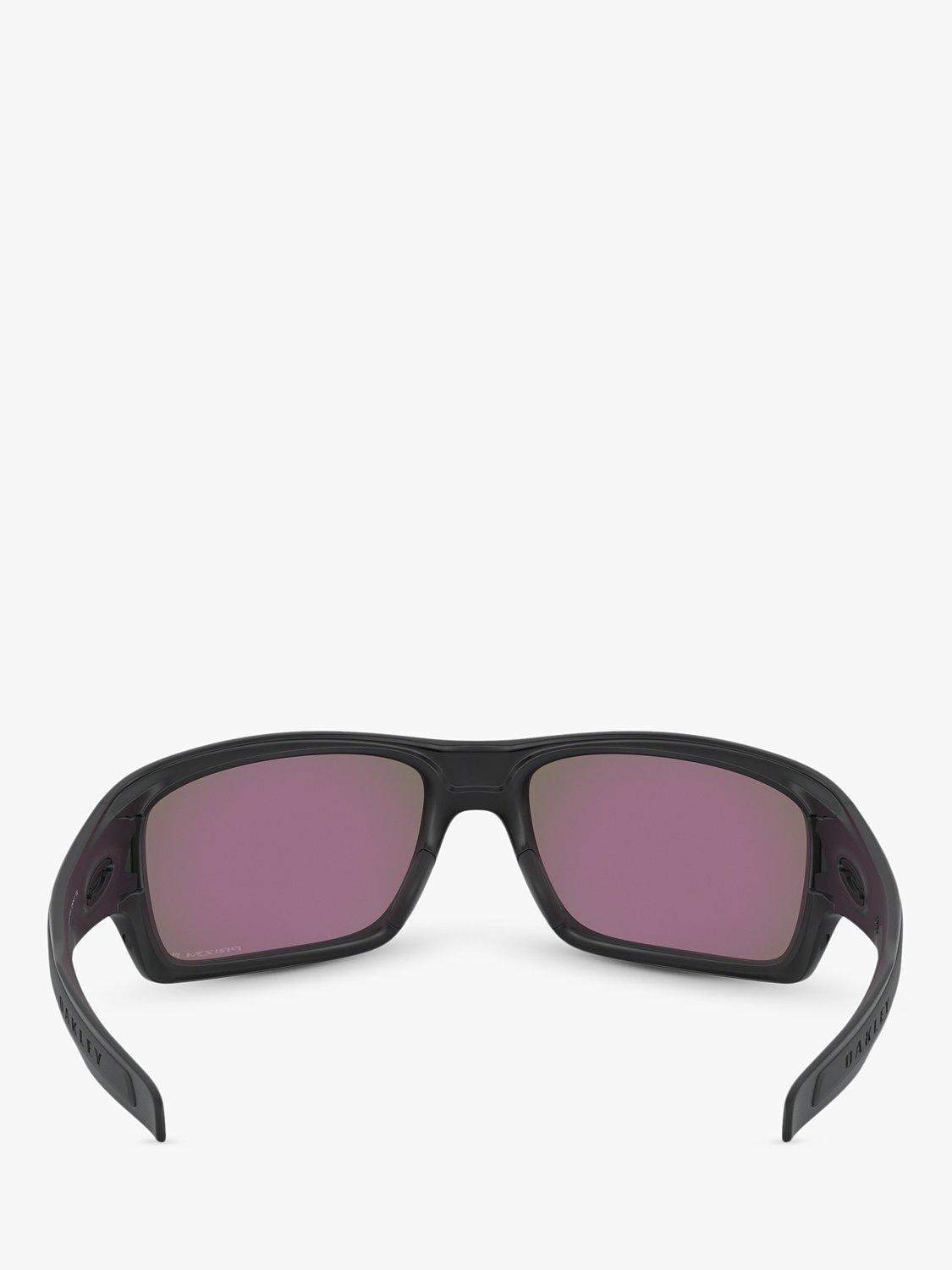 Product image 7 of 11, which shows Oakley OO9263 Men's Turbine Prizm Polarised Sunglasses, Matte Black/Green