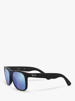 Ray-Ban Junior RJ9069S Square Frame Sunglasses - view 2, Black/Blue