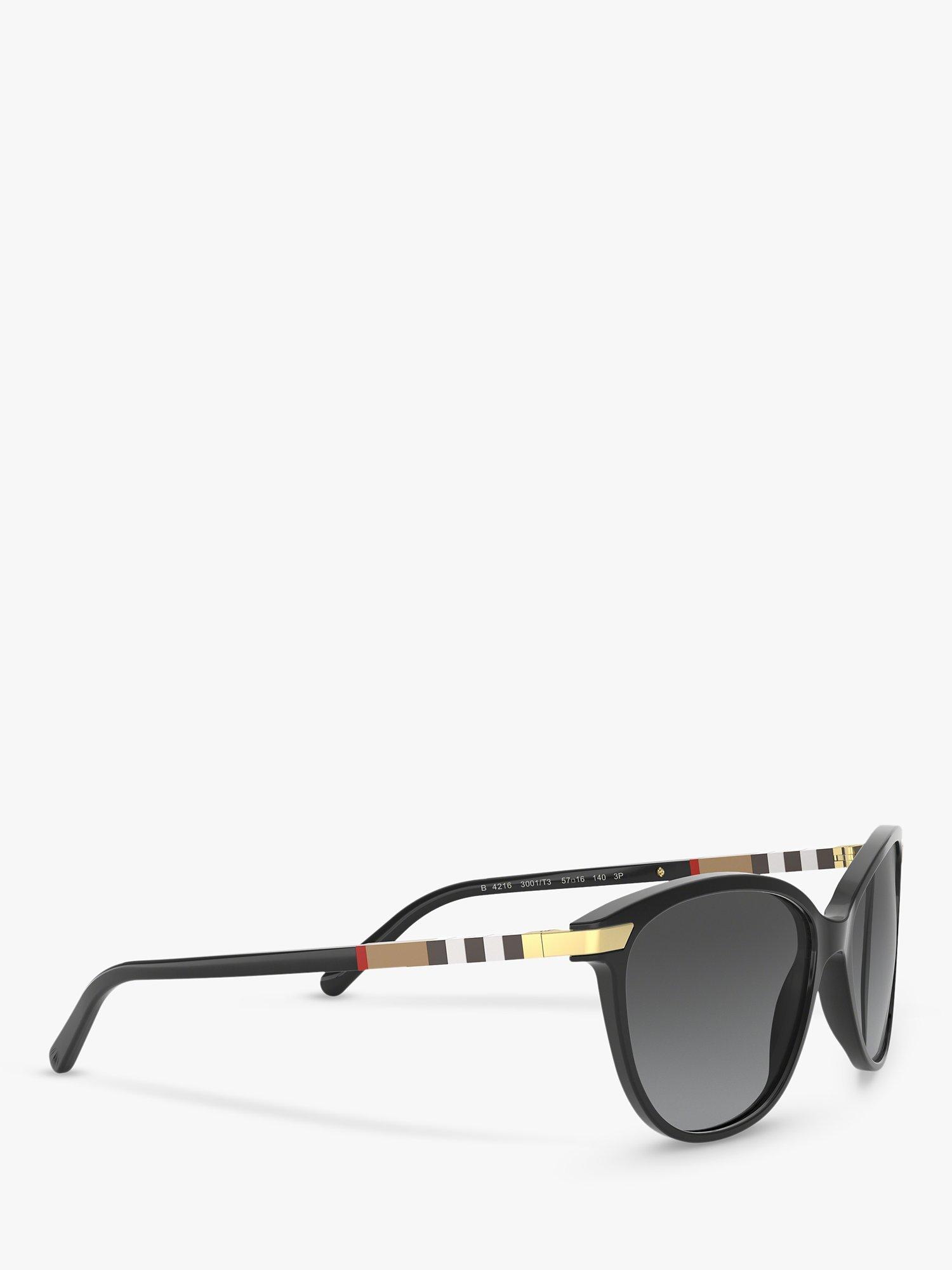 Product image 11 of 11, which shows Burberry BE4216 Women's Polarised Cat's Eye Sunglasses, Black/Grey Gradient