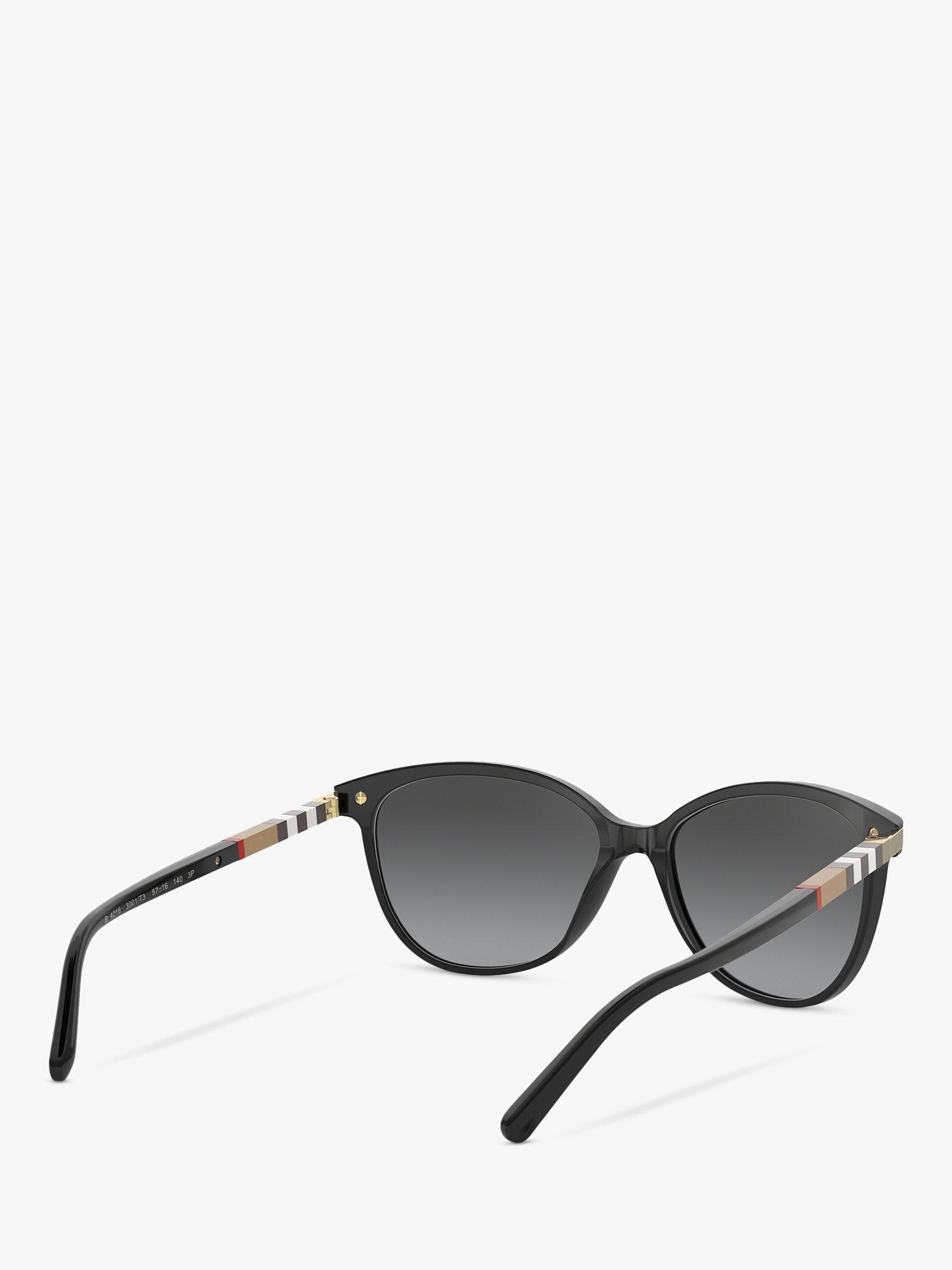 Product image 8 of 11, which shows Burberry BE4216 Women's Polarised Cat's Eye Sunglasses, Black/Grey Gradient