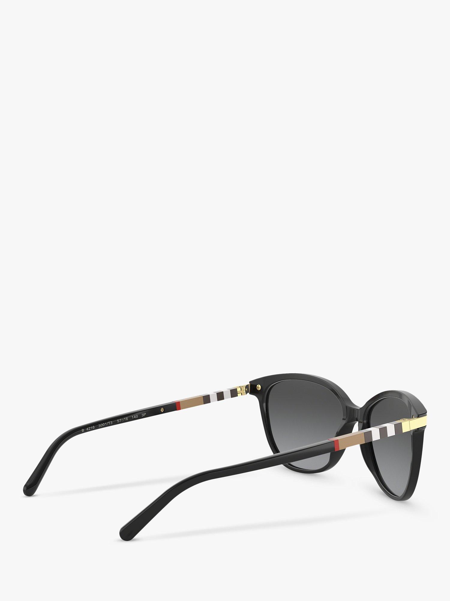 Product image 9 of 11, which shows Burberry BE4216 Women's Polarised Cat's Eye Sunglasses, Black/Grey Gradient
