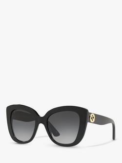 Gucci GC001150 Women's Cat's Eye Sunglasses, Black/Grey Gradient, Black/Grey Gradient