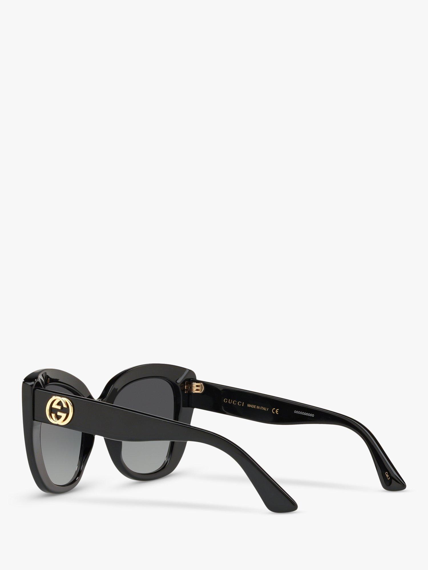 Product image 5 of 11, which shows Gucci GC001150 Women's Cat's Eye Sunglasses, Black/Grey Gradient