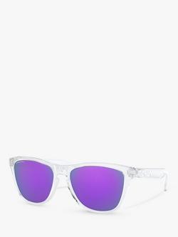Oakley OO9013 Men's Frogskins Prizm Square Sunglasses, Clear/Mirror Purple, Clear/Mirror Purple