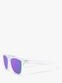 Oakley OO9013 Men's Frogskins Prizm Square Sunglasses, Clear/Mirror Purple - view 2, Clear/Mirror Purple
