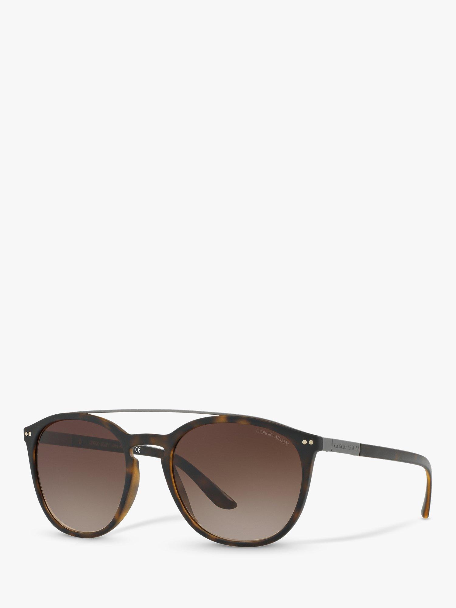 Giorgio Armani AR8088 Women's Oval Sunglasses, Tortoise/Brown Gradient