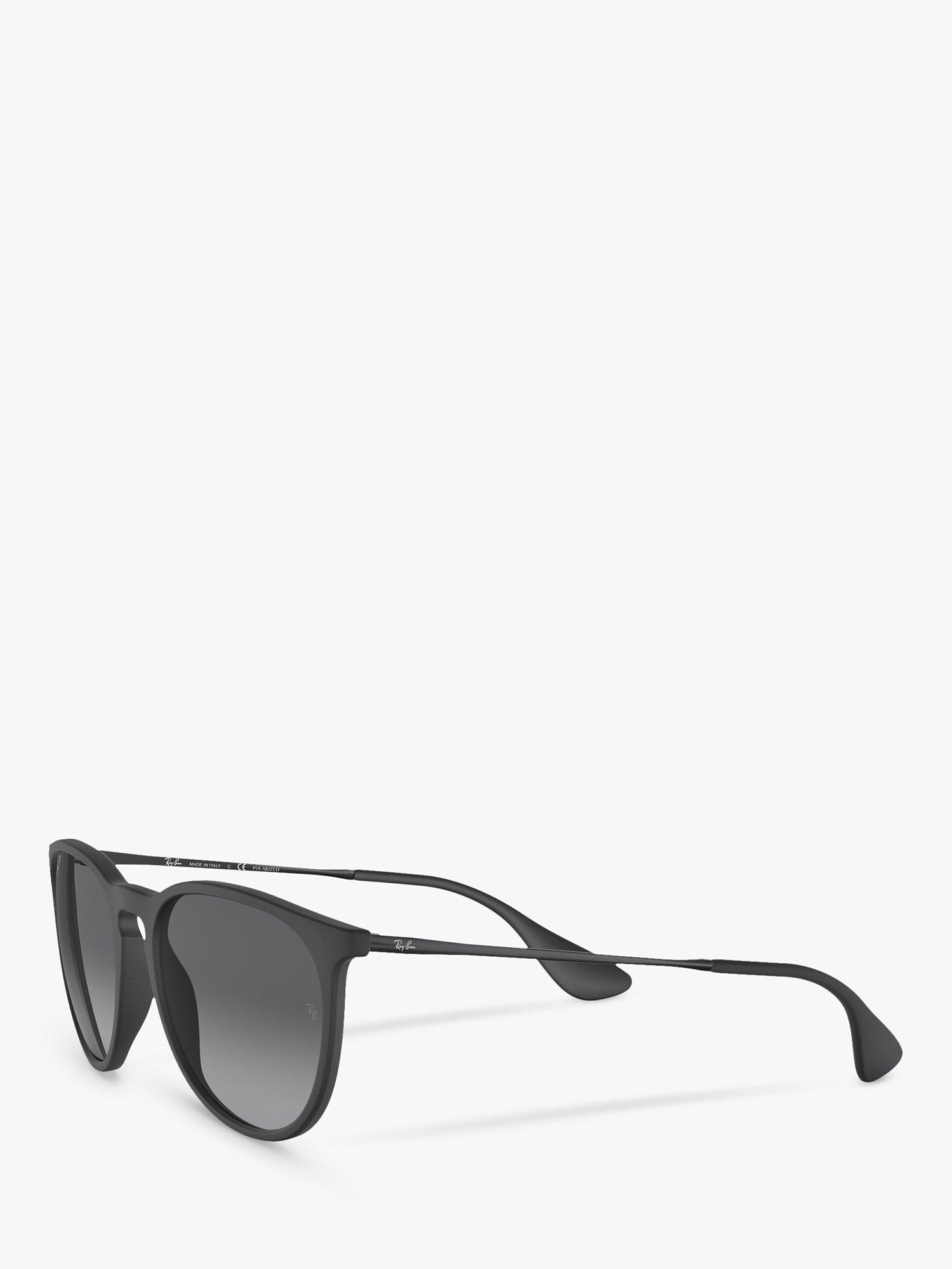 Product image 2 of 11, which shows Ray-Ban RB4171 Women's Erika Classic Polarised Oval Sunglasses, Black